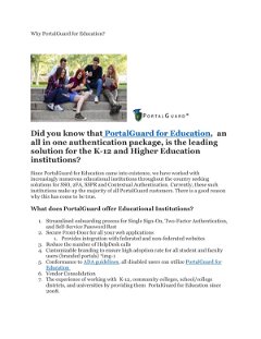 PortalGuard for Education 