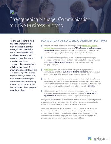 Strengthening Manager Communication to Drive Business Success 