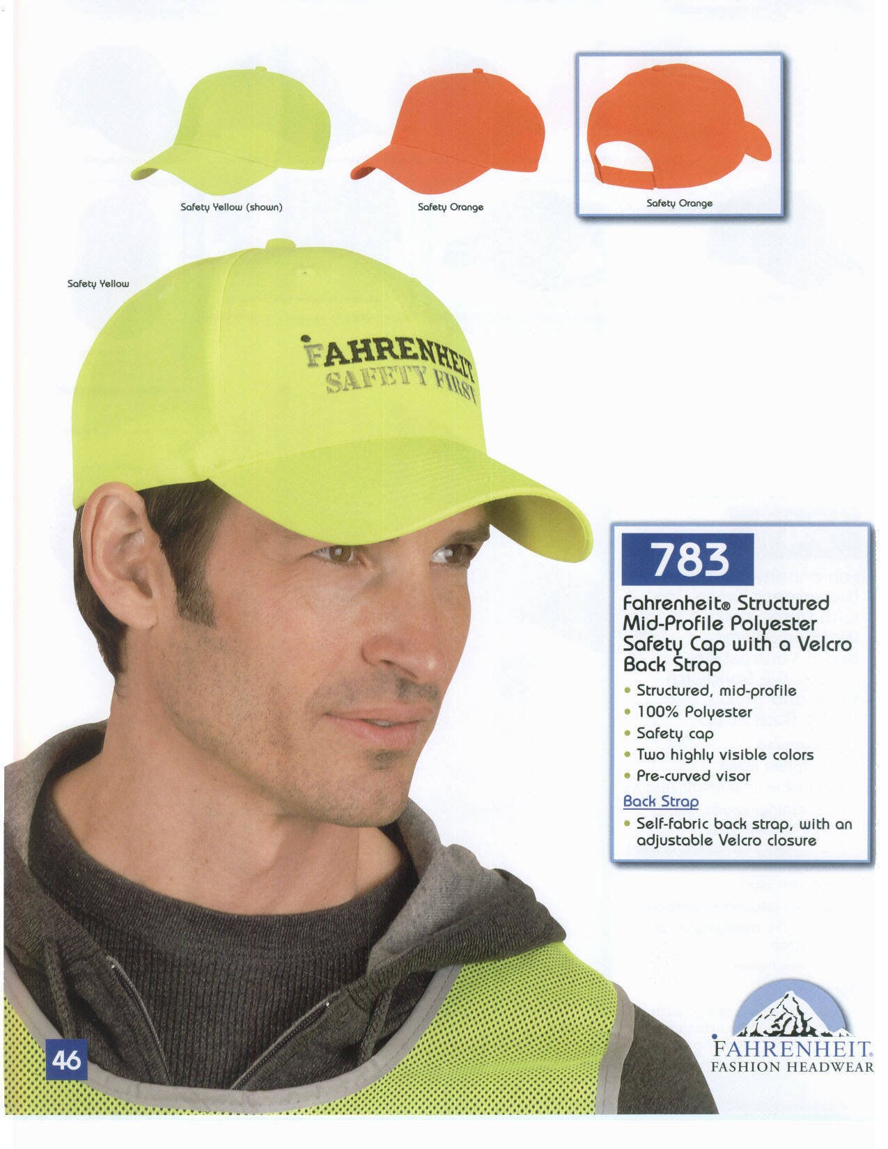 Structured Mid Profile Polyester Safety Cap