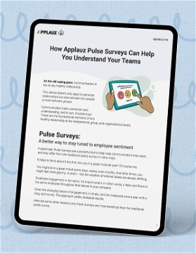 How Applauz Pulse Surveys Can Help You Understand Your Teams
