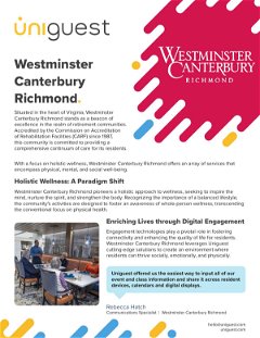 Elevating Senior Living: Westminster Canterbury Richmond’s Holistic Wellness Approach