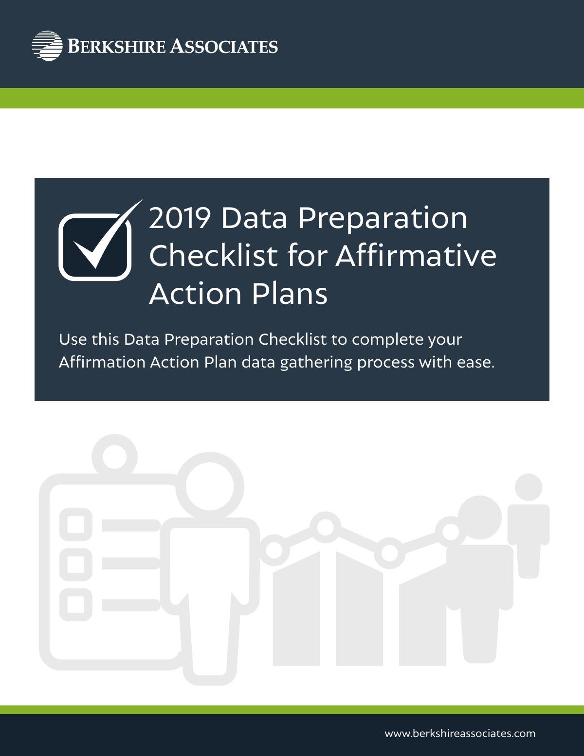2019 Data Preparation Checklist for Affirmative Action Plans