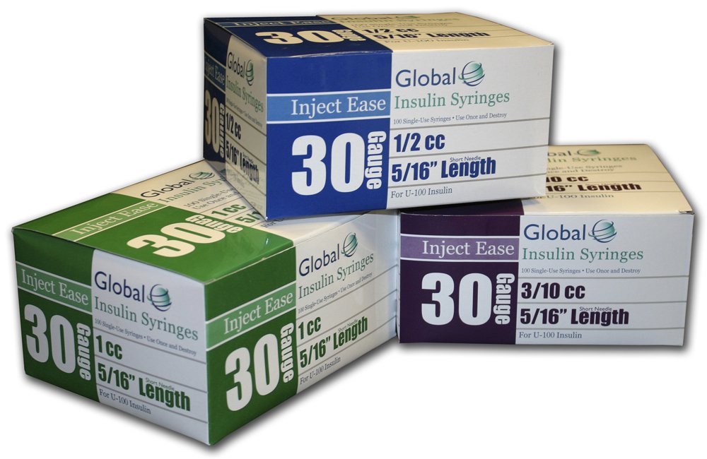 Global Inject Ease Insulin Syringes