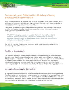Connectivity and Collaboration: Building a Strong Business with Remote Staff