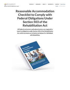 Reasonable Accommodation Checklist
