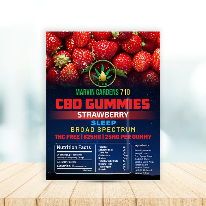 CBD Gummies Broad Spectrum Sleep 625MG Strawberry