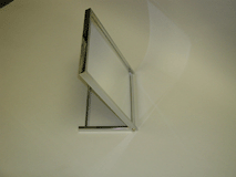 05-021CH Shoe Floor Mirror 13" Wide X 17" High Rectangular Tube Frame