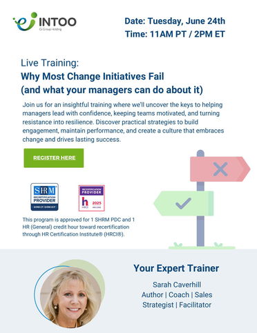 Live training: Why most change initiatives fail and what your managers can do about it