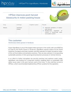 HPGen improves post-harvest biosecurity in melon packing house