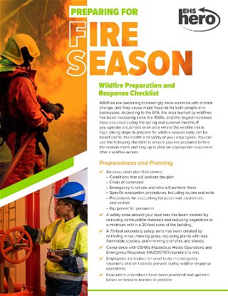 Preparing for wildfire season checklist