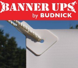 Banner Ups® by Budnick Adhesive Grommet Tabs, Banner Finishing Products, & SEGDesign Frames