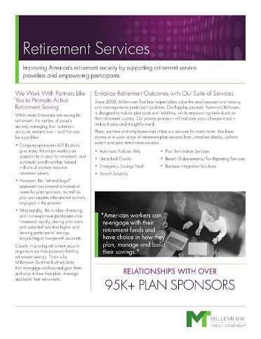 Improving retirement security through support and empowerment
