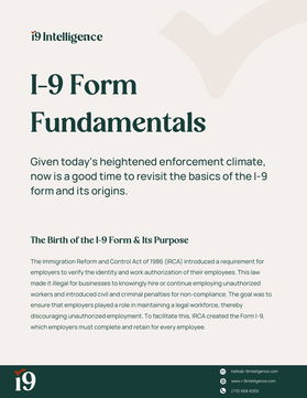 I-9 Form Fundamentals