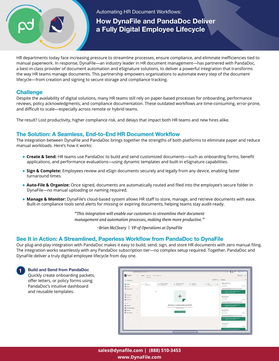 Automating HR Document Workflows: How DynaFile and PandaDoc Deliver a Fully Digital Employee Lifecycle