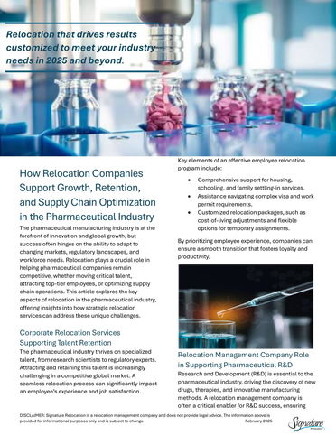 How Relocation Companies Support Growth, Retention, and Supply Chain Optimization in the Pharmaceutical Industry
