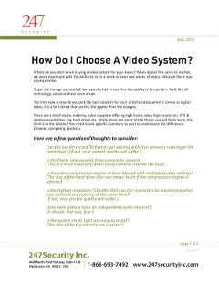 How Do I Choose a Video System?