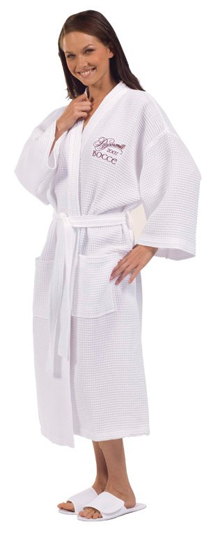 This flattering thigh length waffle weave kimono robe is great for poolside, dorms, and loungewear a