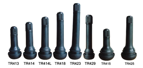 Snap-in Tubeless Tire Valves: TR413, TR414, TR414L, TR418, TR423, TR429, TR415, TR425