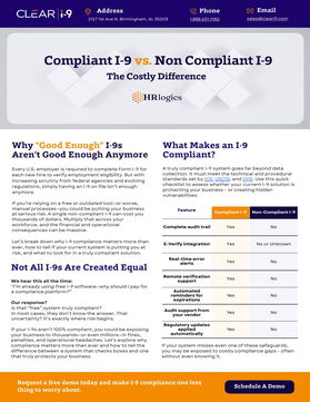 Compliant I-9 vs. Non-Compliant I-9: The Costly Difference