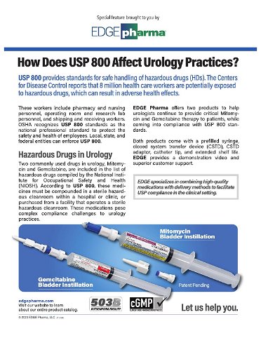 How Does USP 800 Affect Urology Practices?