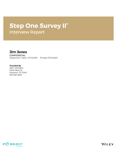 Step One Survey Online Tool