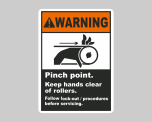 Pinch Point Safety Labels
