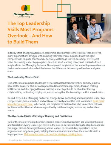 The Top Leadership Skills Most Programs Overlook – And How to Build Them