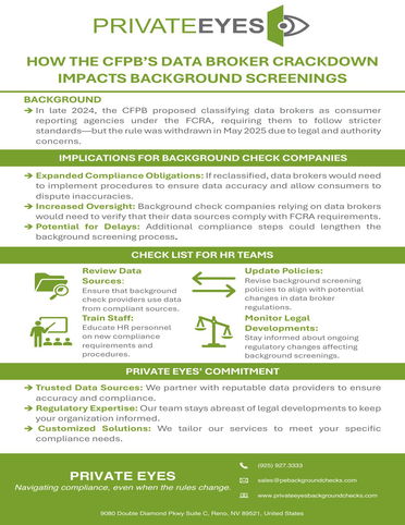 How the CFPB’S Data Broker Crackdown Impacts Background Screenings 