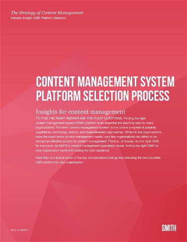 Content Management System Platform Selection Process