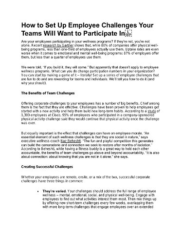 How to Set Up Employee Challenges Your Teams Will Want to Participate In