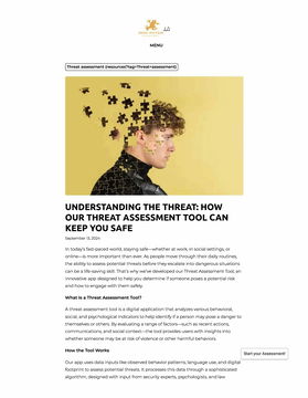 UNDERSTANDING THE THREAT: HOW  OUR THREAT ASSESSMENT TOOL CAN  KEEP YOU SAFE