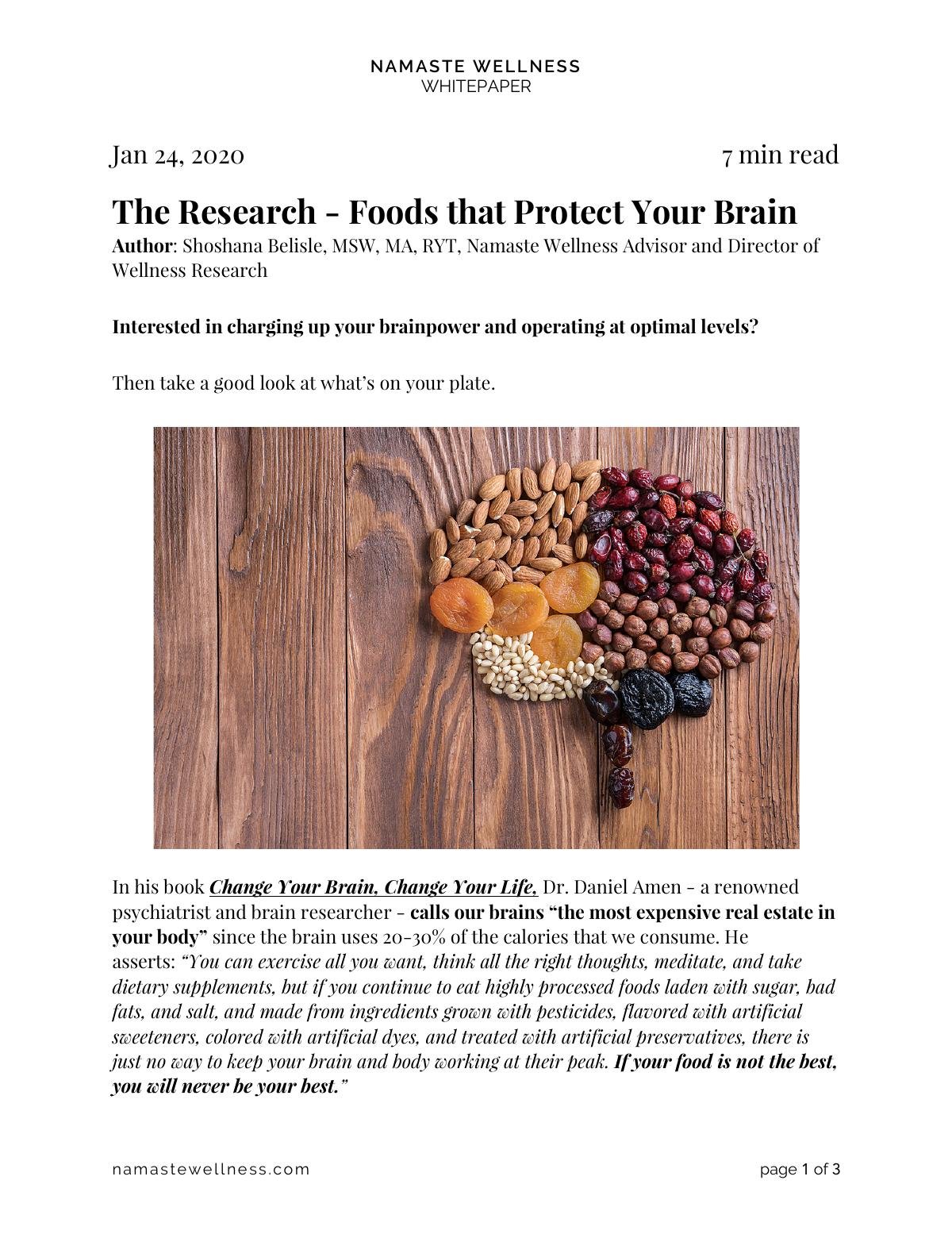 Foods that Protect Your Brain