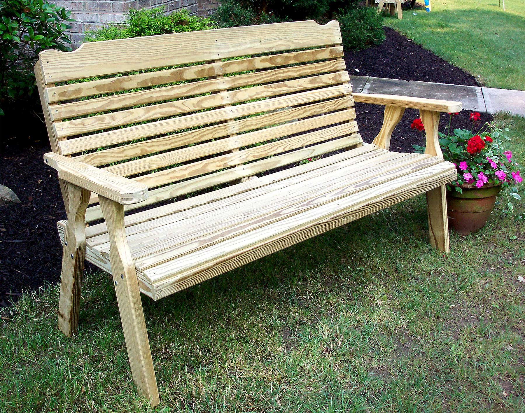   	 Treated Pine Crossback Garden Bench