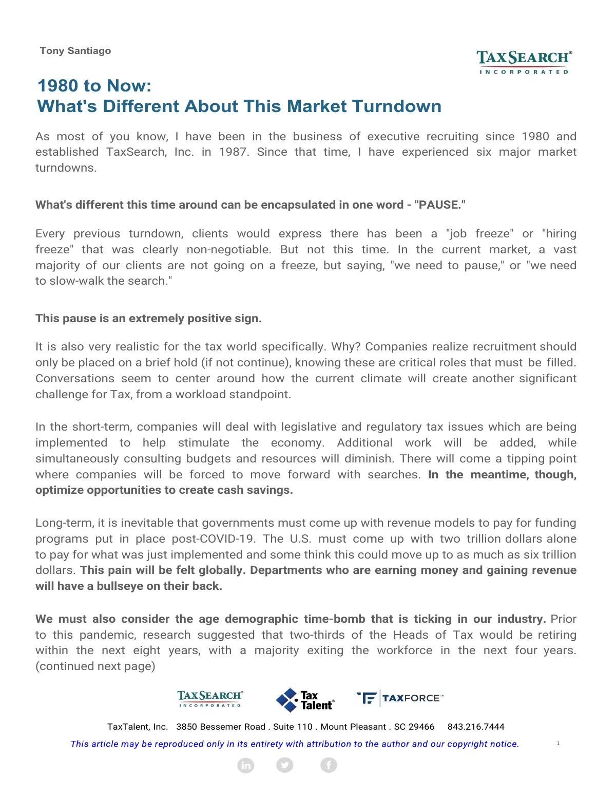 What's Different About This Market Turndown