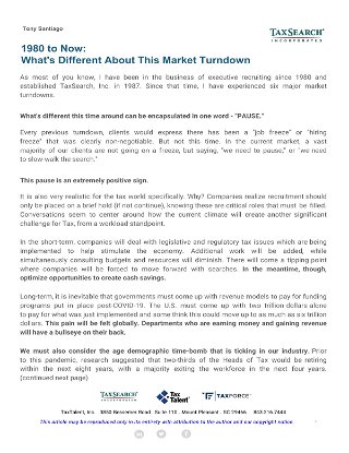 What's Different About This Market Turndown