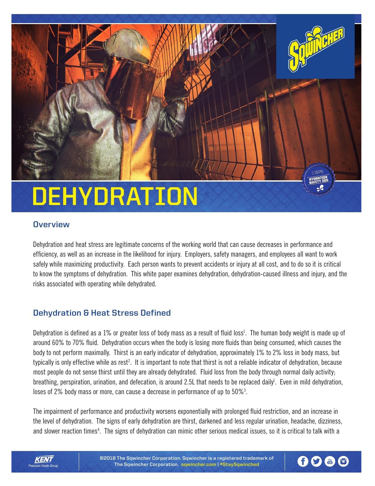 Dehydration & Heat Stress Defined