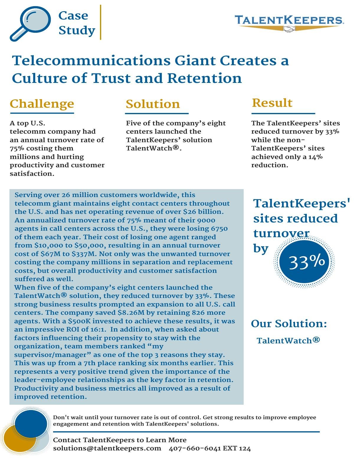 Telecommunications Giant Creates a Culture of Trust and Retention