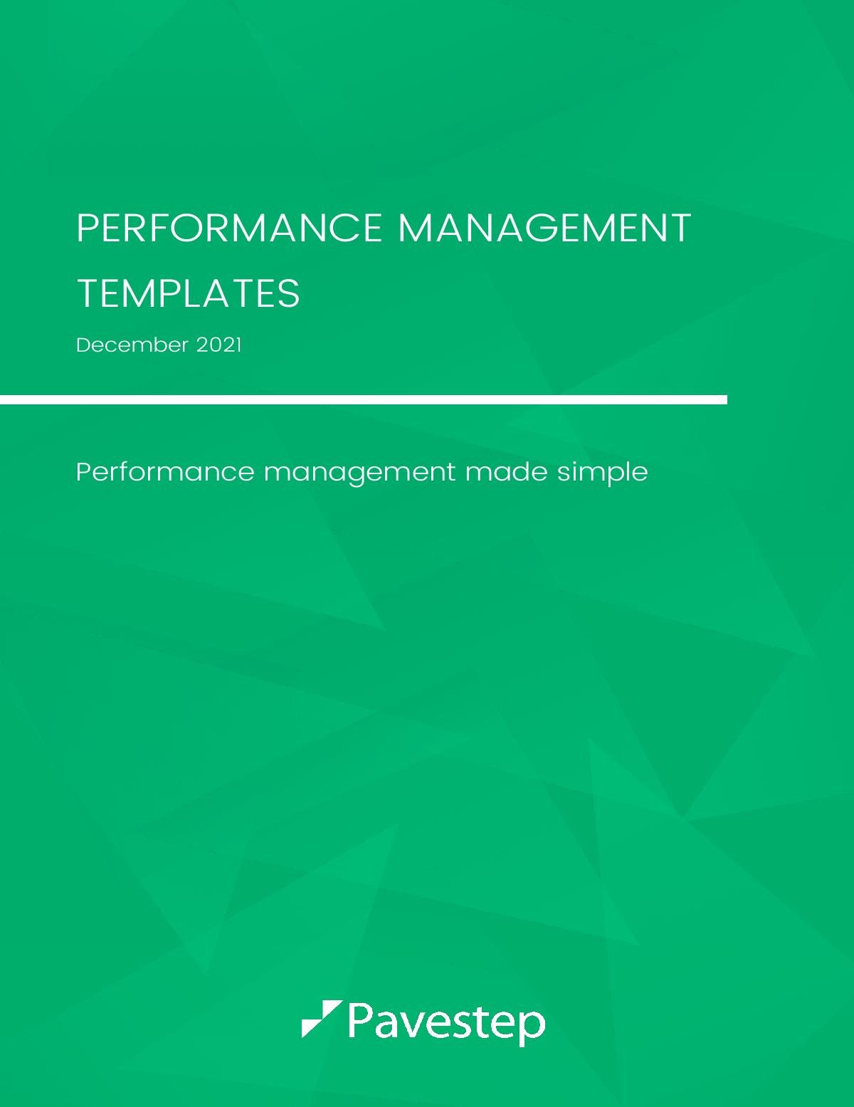 Performance Management Templates