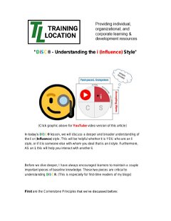 DiSC® - Understanding the i (Influence) Style