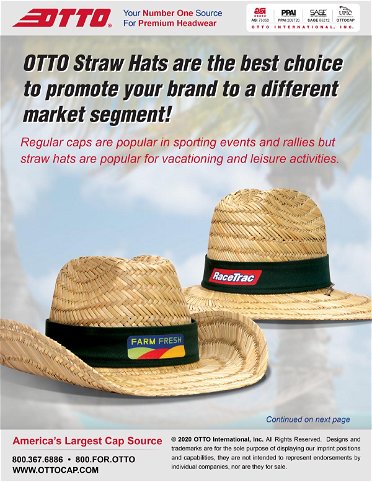 OTTO Straw Hats are the best choice to promote your brand to a different market segment!
